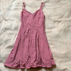 Pink stripped spring dress
